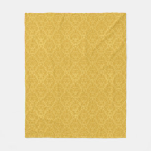 Couverture Polaire Papier peint floral d'or de luxe