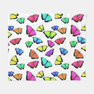 Couverture Polaire Papillon arc-en-ciel