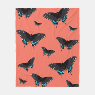 Couverture Polaire Papillon Art Monarque Imprime Pink Butterfly Trans