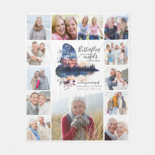 Couverture Polaire Papillon Coeur dans la mémoire amoureuse Collage p