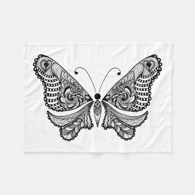 Couverture Polaire Papillon de style (Devant (Horizontal))