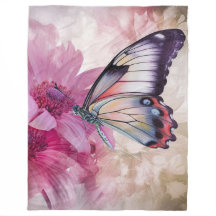 Papillon Dreamy aux fleurs roses