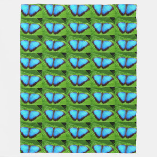 Couverture Polaire papillon feuille nature ailes aile mignon bleu