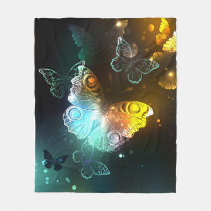 Couverture Polaire Papillon lumineux et papillons de nuit