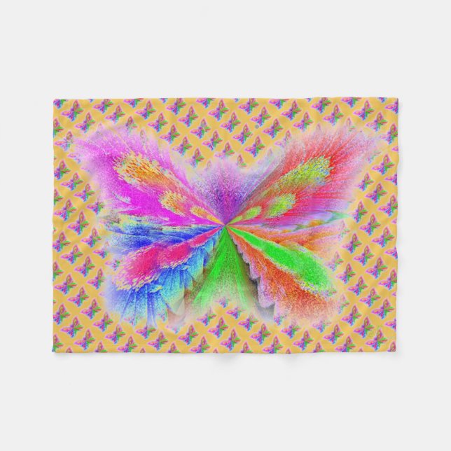 Couverture Polaire Papillon multicolore (Devant (Horizontal))