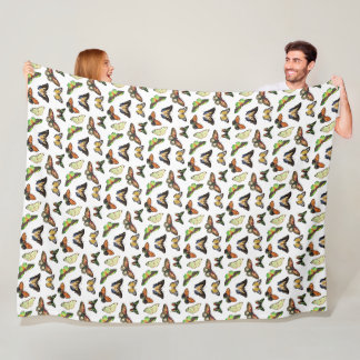 Couverture Polaire Papillons Vintage