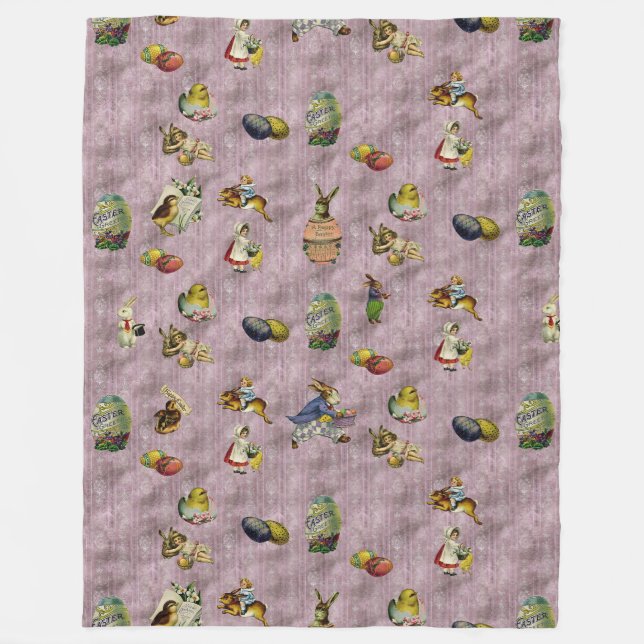 Couverture Polaire Pâques vintage (Devant)