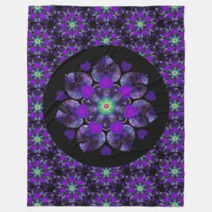 Couverture Polaire Parapluie violet & coeurs .7