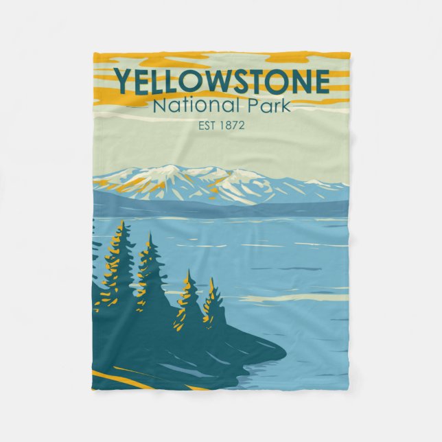 Couverture Polaire Parc national de Yellowstone Lac Yellowstone Vinta (Devant)