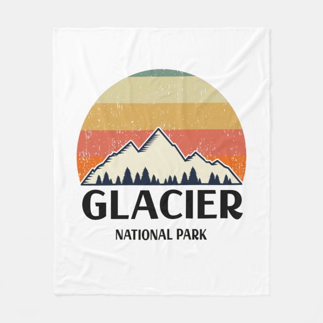 Couverture Polaire Parc national du Glacier vintage (Devant)