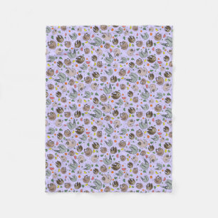 Couverture Polaire Parcelles en pourpre