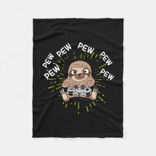 Couverture Polaire Paresseux de jeu Pew Gamer