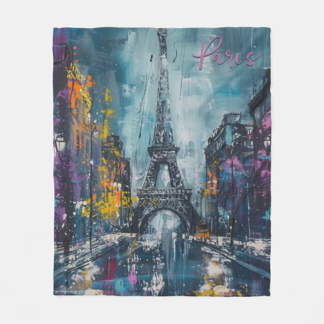 Couverture Polaire Paris Fashion Night (Devant)