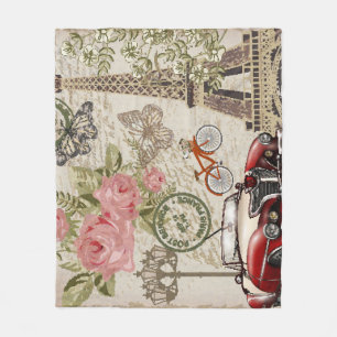 Couverture Polaire Paris Vintage : Style carte postale