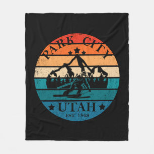 Couverture Polaire Park city Utah vintage