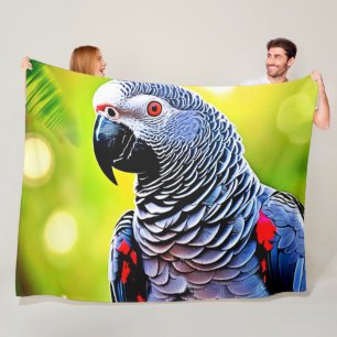 Couverture Polaire Parler de perroquet gris africain