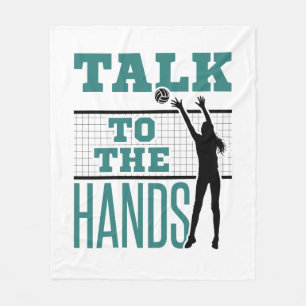 Couverture Polaire Parlez à Hands Funny Volleyball Middle Blocker