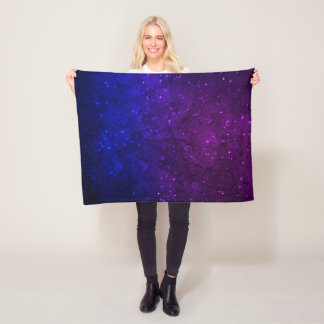 Couverture Polaire Parmi les étoiles dans la Galaxie bleue et violett
