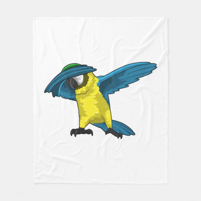Couverture Polaire Parrot at Hip Hop Dance Dab (Devant)