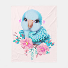 Couverture Polaire Parrot Bébé Bleu mignon et adorable