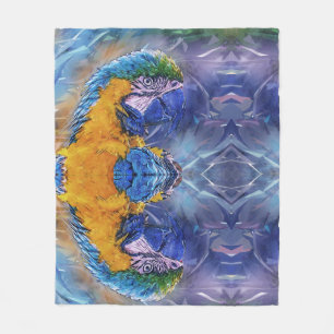 Couverture Polaire Parrot bleu Macaw