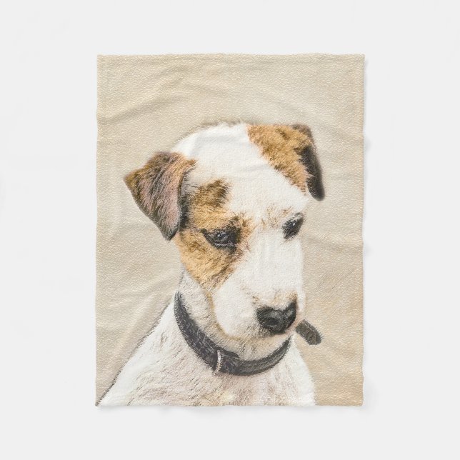 Couverture Polaire Parson Jack Russell Terrier Peinture - Chien Art (Devant)