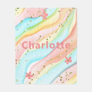 Couverture Polaire Parties scintillant florale moderne tendance perso