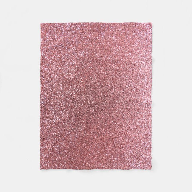 Couverture Polaire Parties scintillantes de rose en pastel (Devant)