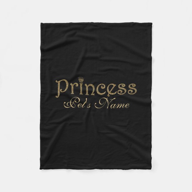 Couverture Polaire Parties scintillantes d'or sur princesse (Devant)