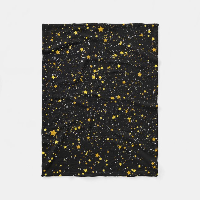 Couverture Polaire Parties scintillantes Stars3 - Noir d'or (Devant)