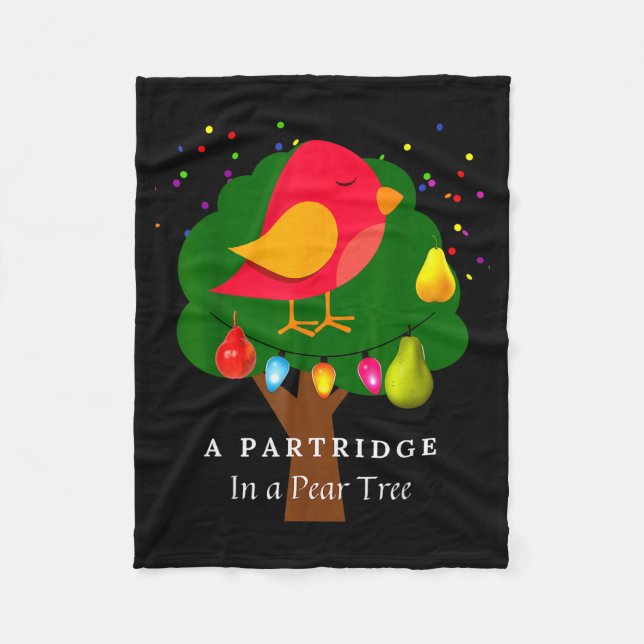 Couverture Polaire Partridge In A Pear Tree Twelve Days Of Christmas  (Devant)