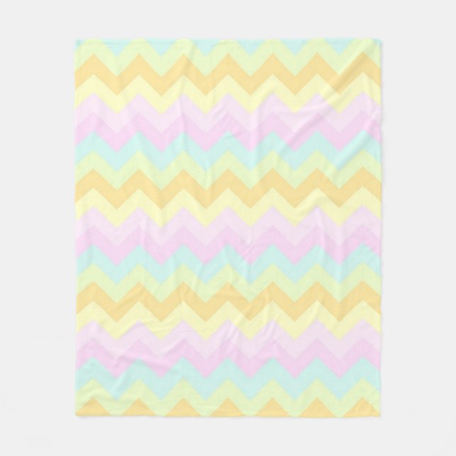 Couverture Polaire Party Pastel Chevrons (Devant)