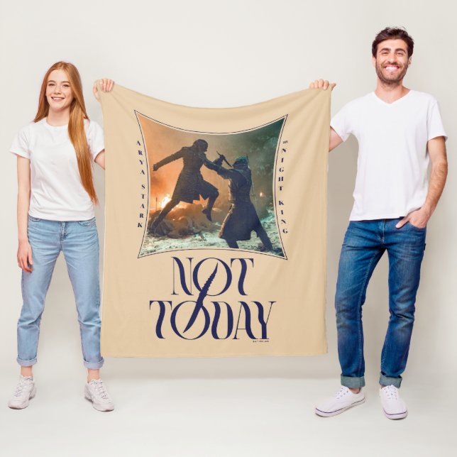 Couverture Polaire "Pas Aujourd'Hui" Arya Stark Vs. Le Roi De Nuit (En situation)