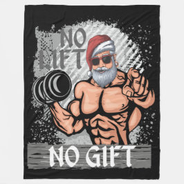 Couverture Polaire Pas d'ascenseur Pas de cadeau Santa Claus Gym