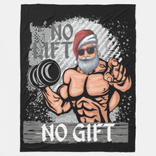 Couverture Polaire Pas d'ascenseur Pas de cadeau Santa Claus Gym
