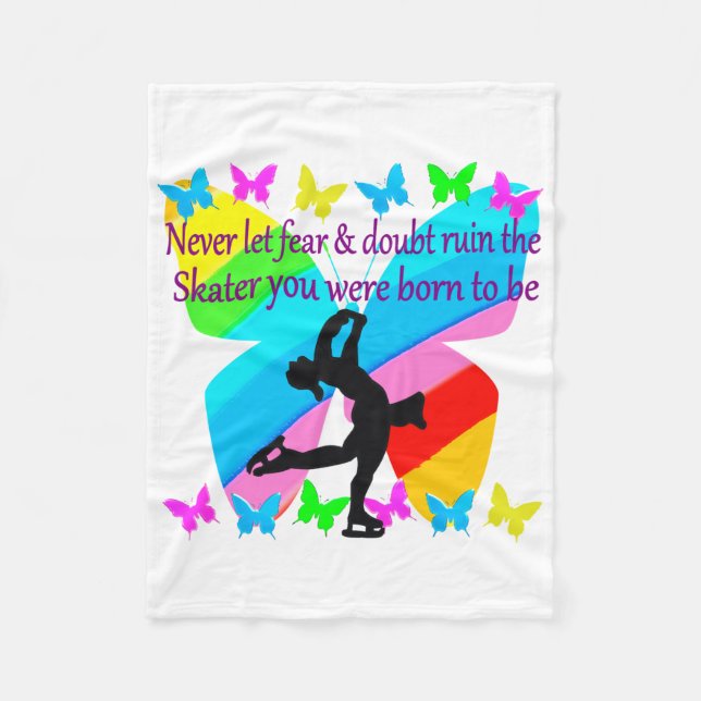 COUVERTURE POLAIRE PAS DE PEUR JUSTE FAITH FIGURE SKATING BUTTERFLY D (Devant)