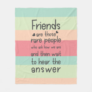 Couverture Polaire Pastel Cute Friends, rare citation d'amitié