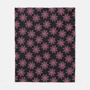 Couverture Polaire Pastel Goth Spider Web Pink