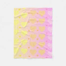 Couverture Polaire pastel gradient heart blanket