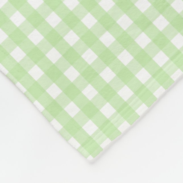 Couverture Polaire Pastel Green En vichy Motif (Coin)