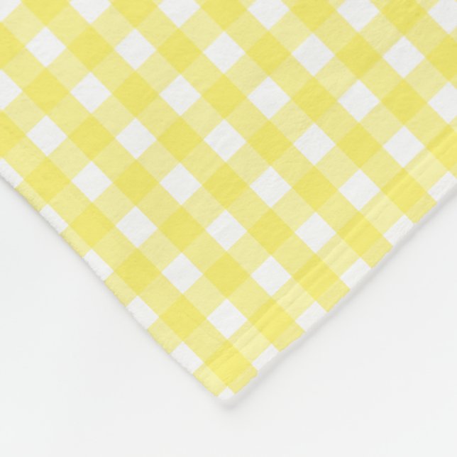 Couverture Polaire Pastel Jaune En vichy Motif (Coin)