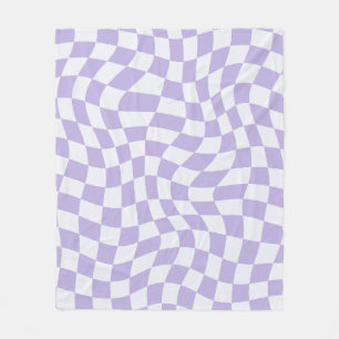 Couverture Polaire Pastel Purple Psychédélique À damiers Super Grille