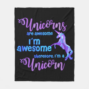 Couverture Polaire Pastel Rainbow Je suis une licorne