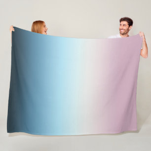Couverture Polaire Pastel Rose & Blue Gradient Indigo Rose Ombre