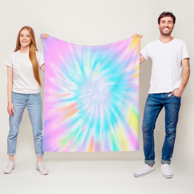 Couverture Polaire Pastel Tie Dye (En situation)
