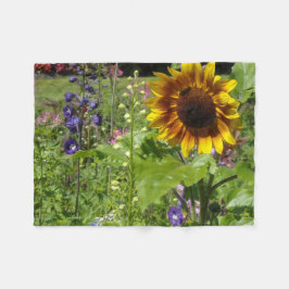 Couverture Polaire Patch de jardin de tournesols