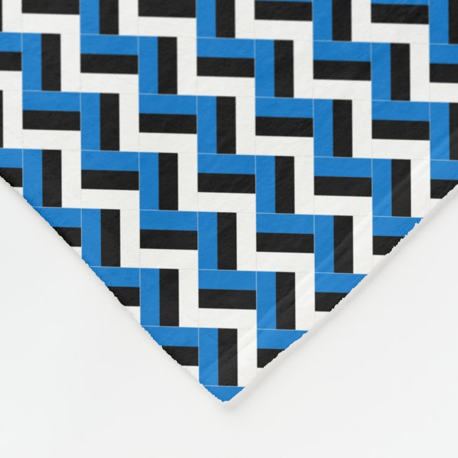 Couverture Polaire Patchwork Estonie Motif Drapeau (Coin)