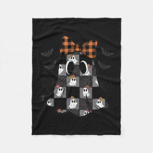 Couverture Polaire Patchwork Fantôme Halloween Courtepoint Vintage Fa