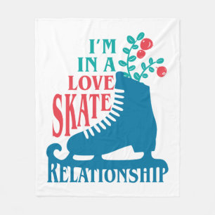 Couverture Polaire Patinage artistique mignon Je suis dans Love Skate