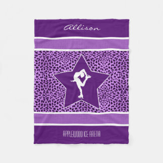 Couverture Polaire Patineur artistique avec la copie et le monogramme